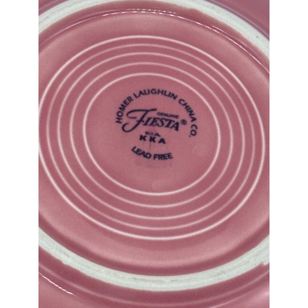 set of 2 SALAD PLATE peony pink NEW FIESTA 7 1/4" - Picture 3 of 3